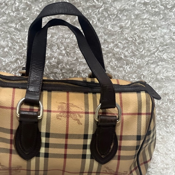 BURBERRY Nova Check Boston Bag PVC Leather Beige - Picture 7 of 16